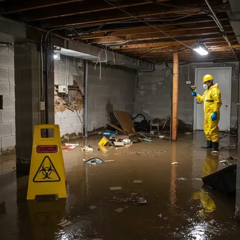 Flooded Basement Electrical Hazard in Sandy Hook, KY Property